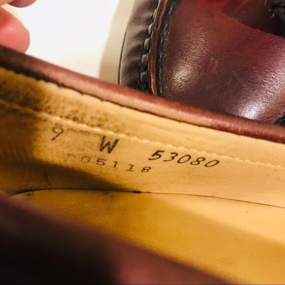 Men’s Frye brown tassel leather loafers Size 9W - Picture 7 of 8